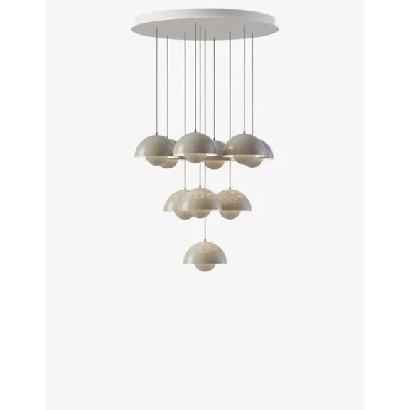 CANOPY Flowerpot Chandelier VP10 10 pendants Ø53 cm Matt White