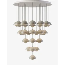 CANOPY Flowerpot Chandelier VP1 31 pendants Ø126 cm Matt White