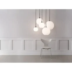 Capo pendel, svartstruktur/opalglas 30cm