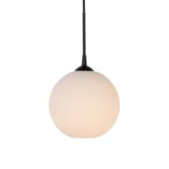 Capo pendel, svartstruktur/opalglas 25cm