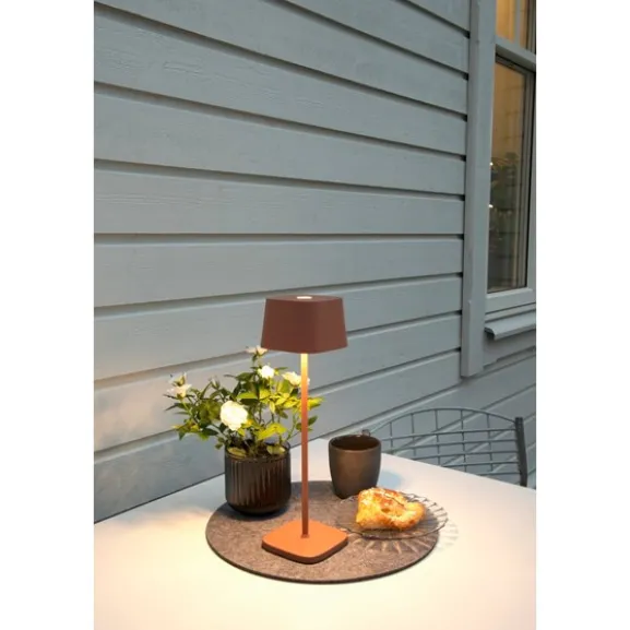 Capri bordslampa terrakotta fyrkantig