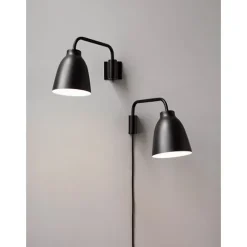 Caravaggio Read vägglampa, mattsvart 33,8cm