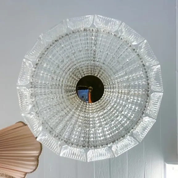 Carl Fagerlund Plafond Orrefors, mässing/glas