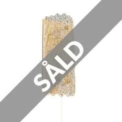 Carl Fagerlund vägglampa, mässing/glas 28cm