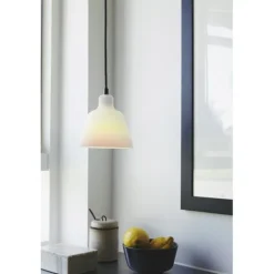 CARPENTER Taklampa Ø15, Opal glas
