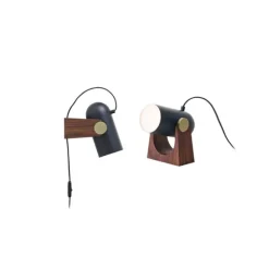 Carronade bord/vägglampa, mattsvart 16cm