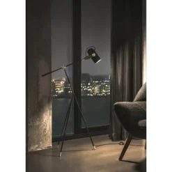 Carronade golvlampa, mattsvart 133cm