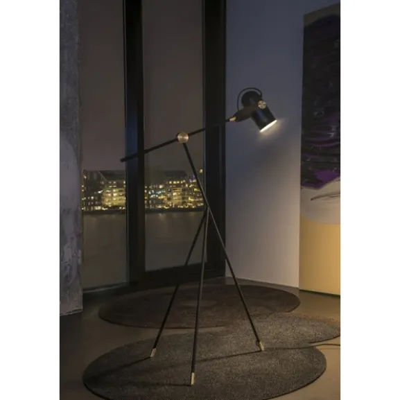 Carronade golvlampa, mattsvart 133cm