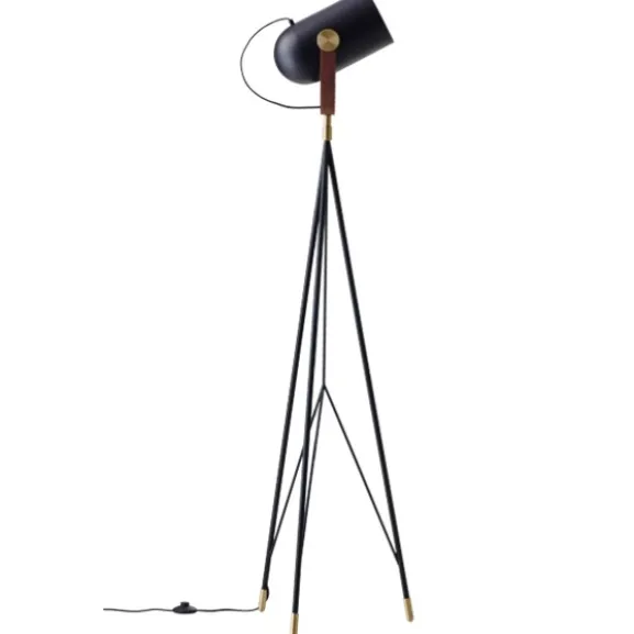 Carronade hög golvlampa, mattsvart 170-175cm