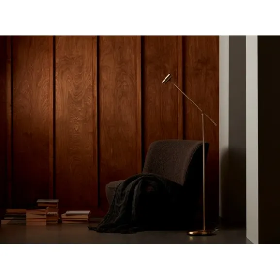 Cato golvlampa LED, mässing 133,9cm