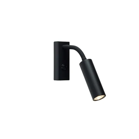 Cato Slim vägglampa flex flat svart mini