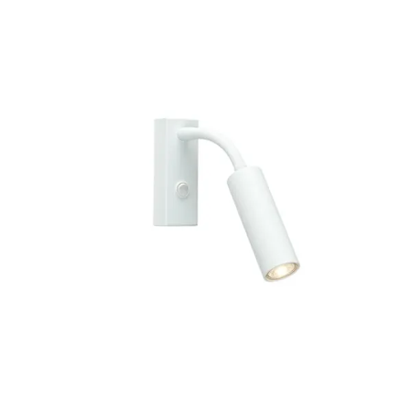 Cato Slim vägglampa flex flat vit mini