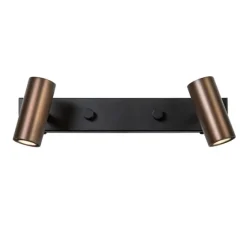Cato vägglampa dubbel LED, oxid 15,4cm