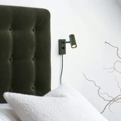Cato vägglampa forest green/svart single