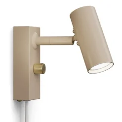 Cato vägglampa nougat/mässing single