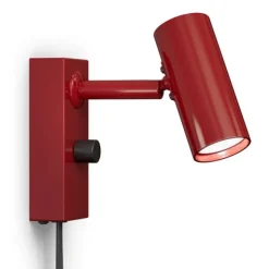 Cato vägglampa ruby red flat svart single