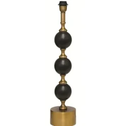 Charlotta Lampfot Hög Svart/antik mässing 14,5cm