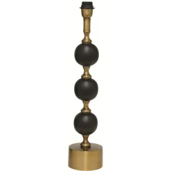 Charlotta Lampfot Mellan Svart/antik mässing 12,5cm