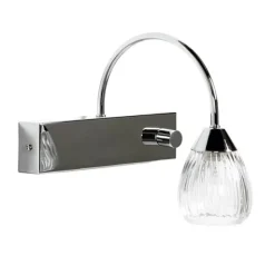 Öckerö 1 vägglampa, krom/klar