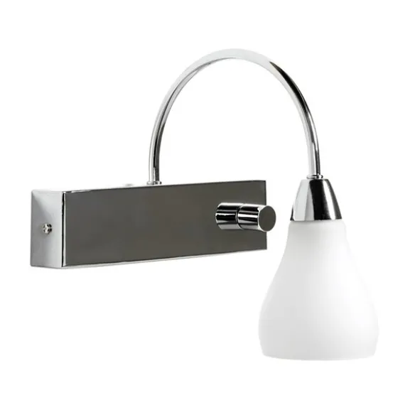 Öckerö 1 vägglampa, krom/opal