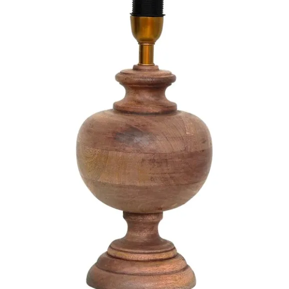 Clark Lampfot Åldrat trä 14cm