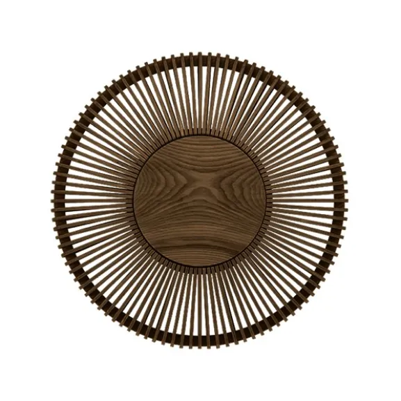 Clava Up vägglampa, mörk ek Ø49