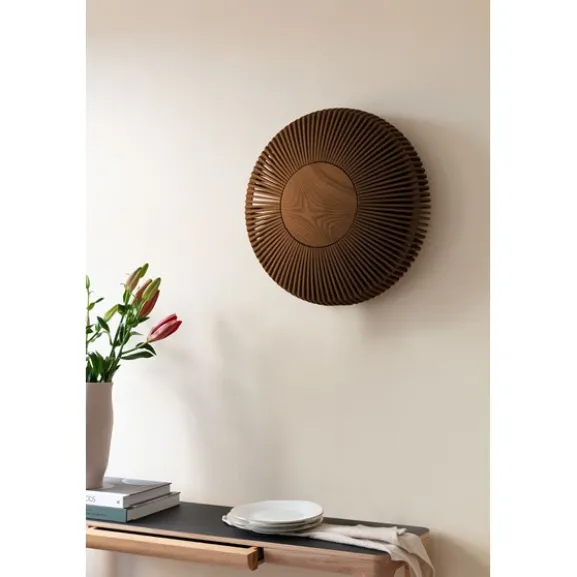 Clava Up vägglampa, mörk ek Ø49