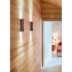 Clessidra 40° vägglampa, mörkbrun