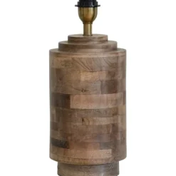 Columna Lampfot M Åldrat trä 17cm