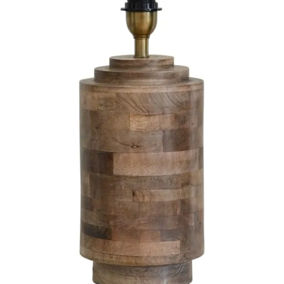 Columna Lampfot M Åldrat trä 17cm