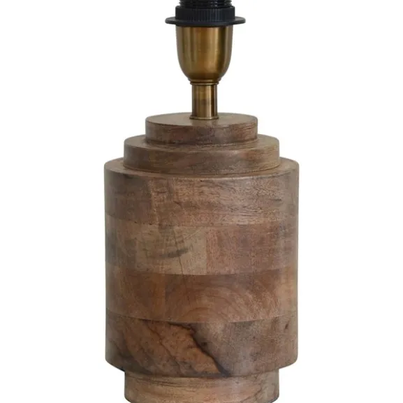 Columna Lampfot S Åldrat trä 16cm