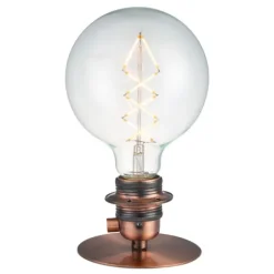 Combi bord-/vägglampa, antik koppar