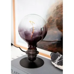 Combi bord-/vägglampa, gun-black