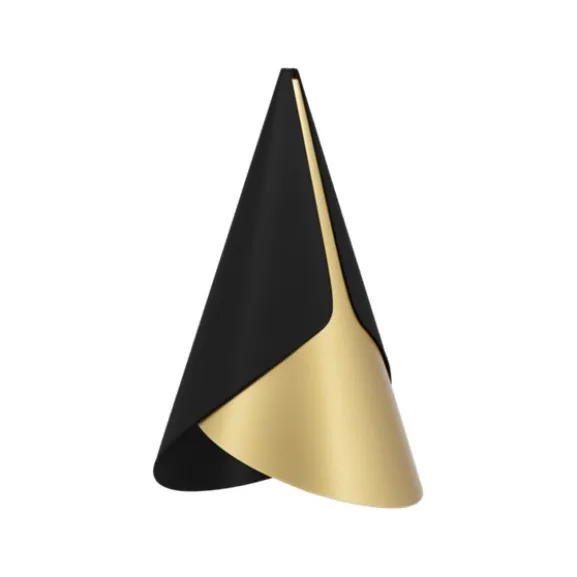 Cornet taklampa, svart/mässing