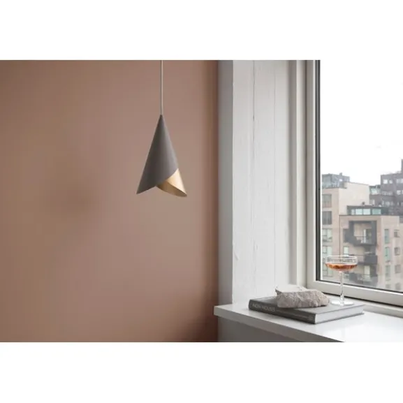 Cornet taklampa, Umber & Brass