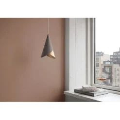 Cornet taklampa, Umber & Brass
