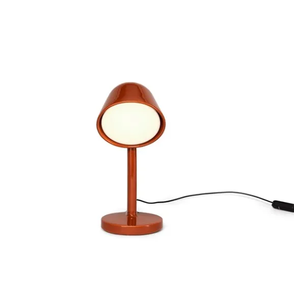 Céramique Down bordslampa, Rust Red