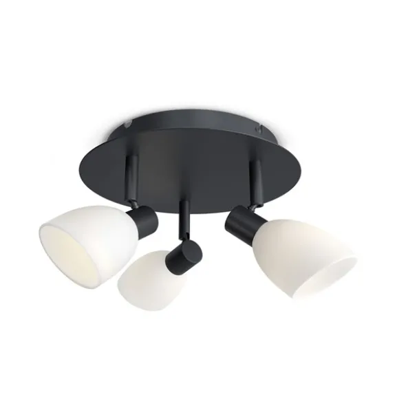 Cut spotlight (3) svart G9