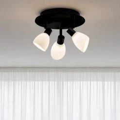Cut spotlight (3) svart G9