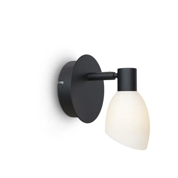 Cut vägglampa (1) svart G9