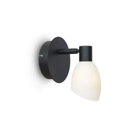 Cut vägglampa (1) svart G9