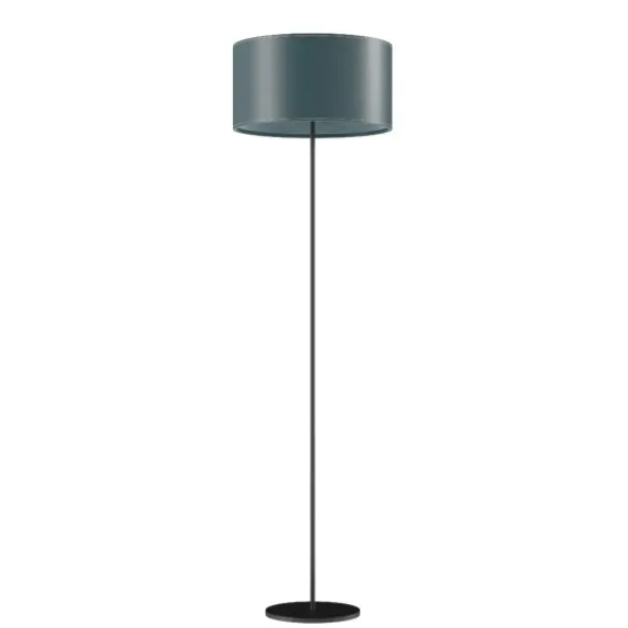 Cylinder Golvlampa 42 cm, Ocean Blue / Black