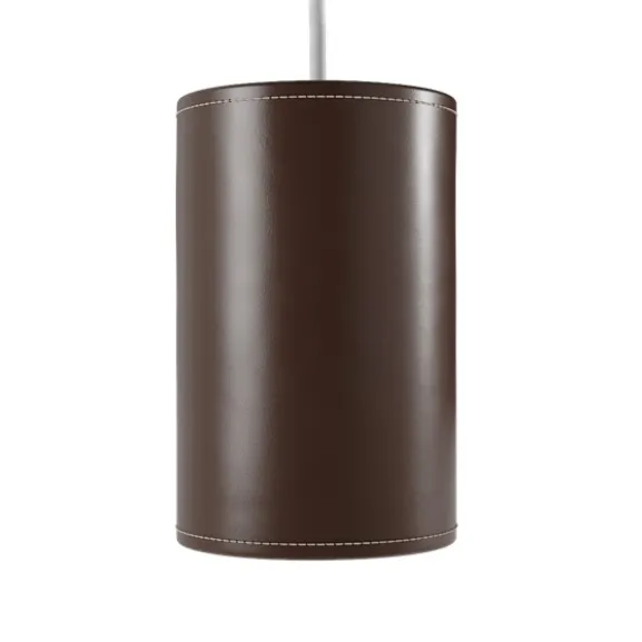 Cylinder Leather Pendel 20 cm, Chocolate