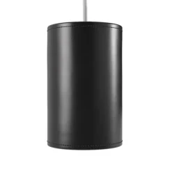 Cylinder Leather Pendel 14cm, Black