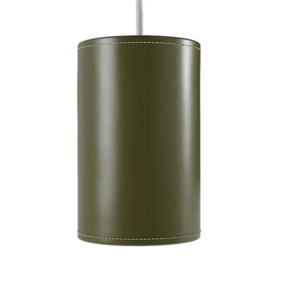 Cylinder Leather Pendel 14cm, Grass Green