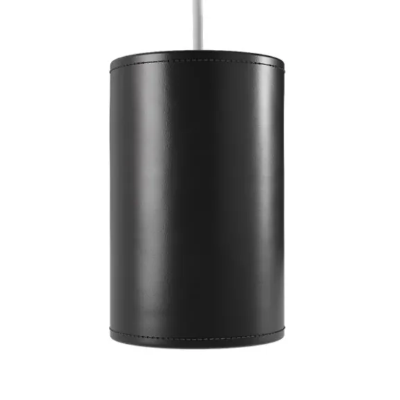Cylinder Leather Pendel 14cm, Black
