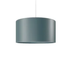 Cylinder Leather Taklampa 42 cm, Ocean Blue