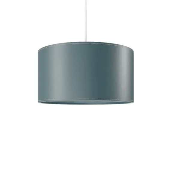 Cylinder Leather Taklampa 42 cm, Ocean Blue