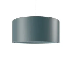 Cylinder Leather Taklampa 50 cm, Ocean Blue