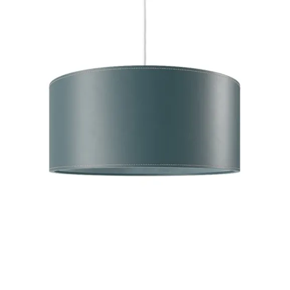Cylinder Leather Taklampa 50 cm, Ocean Blue